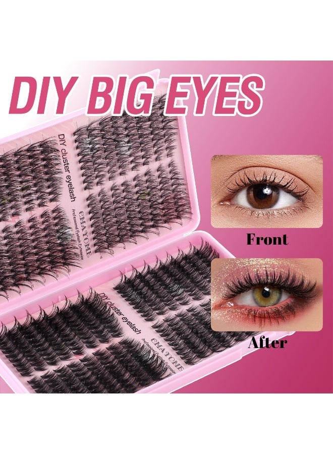 كمايو مجموعة وصلات رموش مكونة من560 قطعة، مع غراء لاصق للرموش وملقط للرموش، رموش صناعية خفيفة وكثيفة، وصلات رموش فردية للاستخدام المنزلي، رموش صناعية للنساء. - Image 2